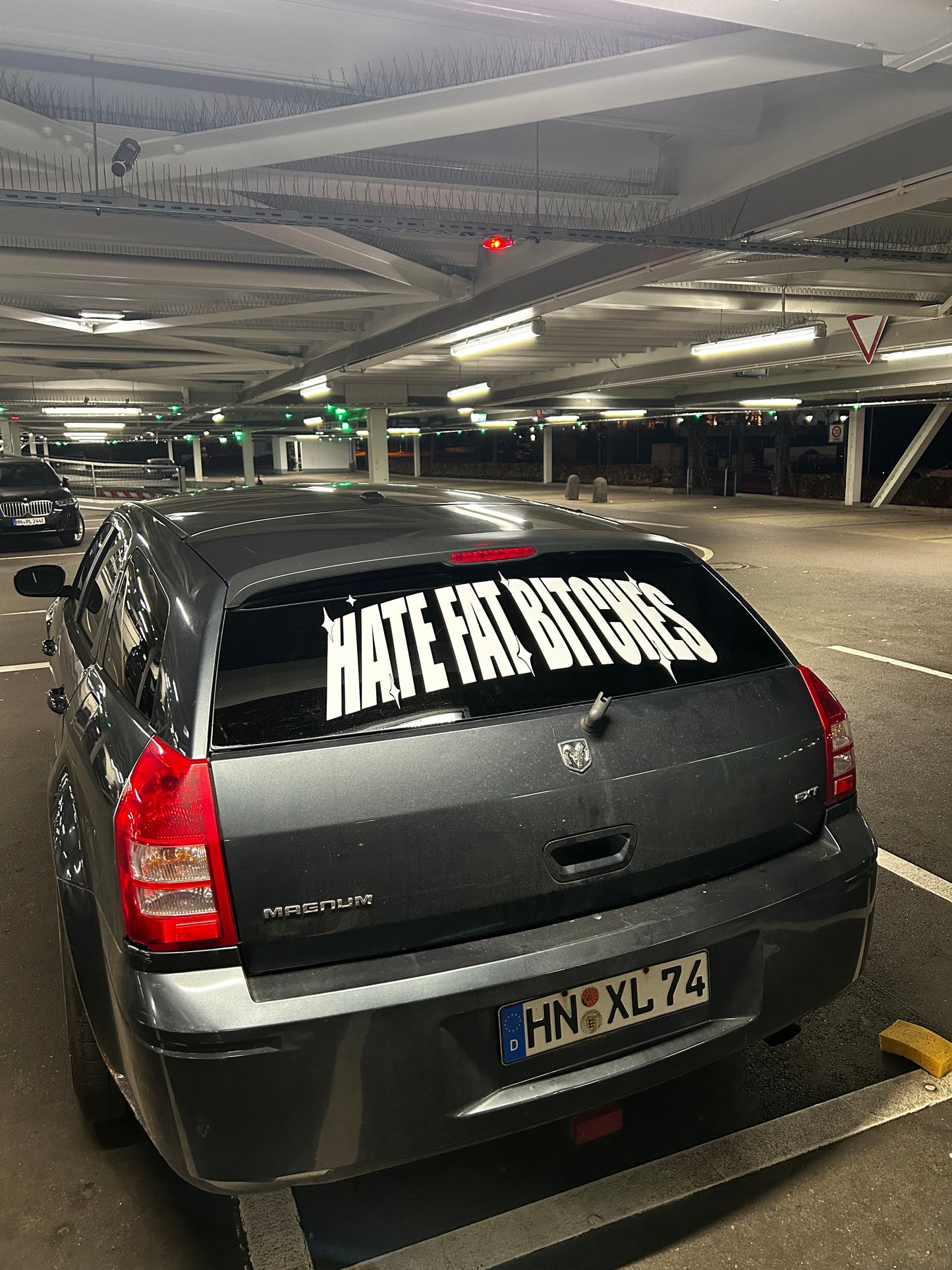 "hate fat bitches" banner