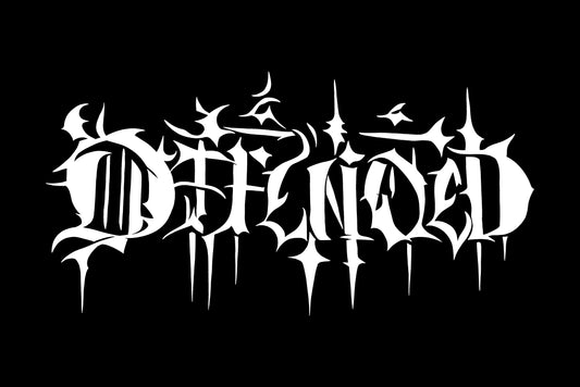 "offended" gothic style banner