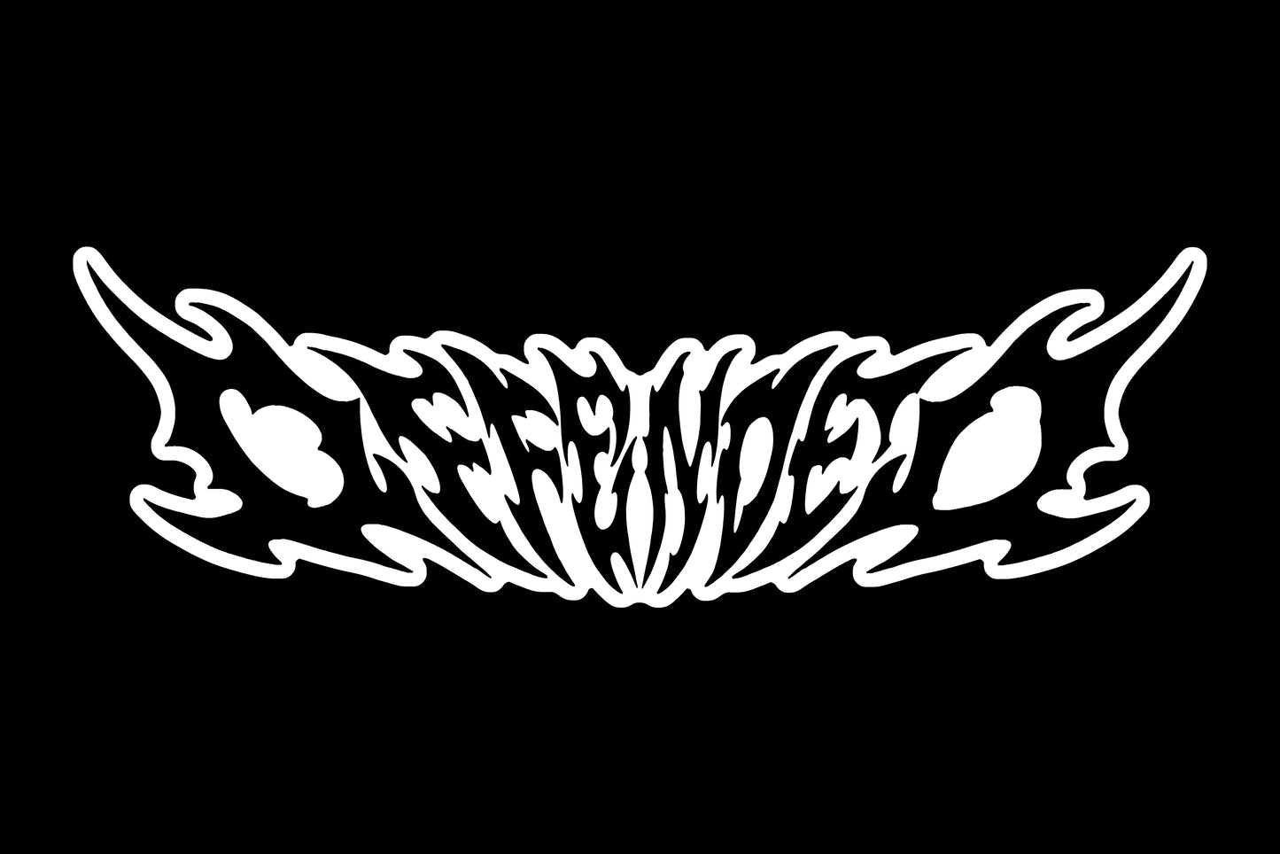 "offended" metal style sticker